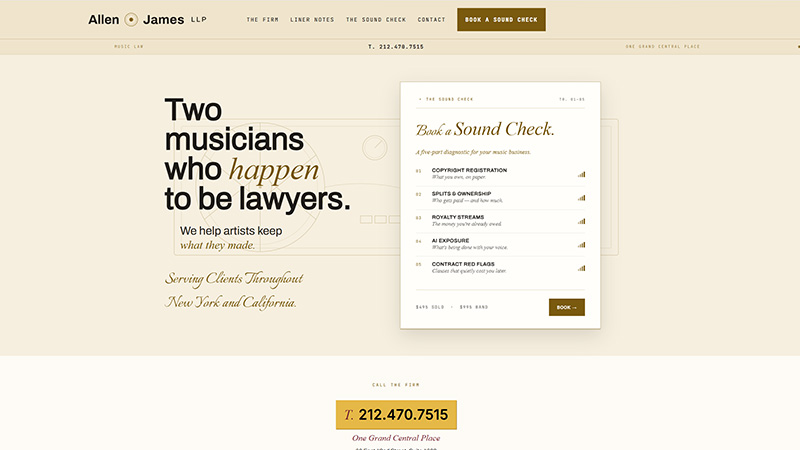 allen james music law